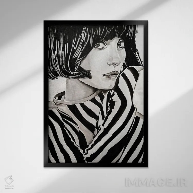 تابلو دکوراتیو شاید دفعه بعد تو مال من و من مال تو باشم اثر گیل لبلو - نمای قابدار مشکی