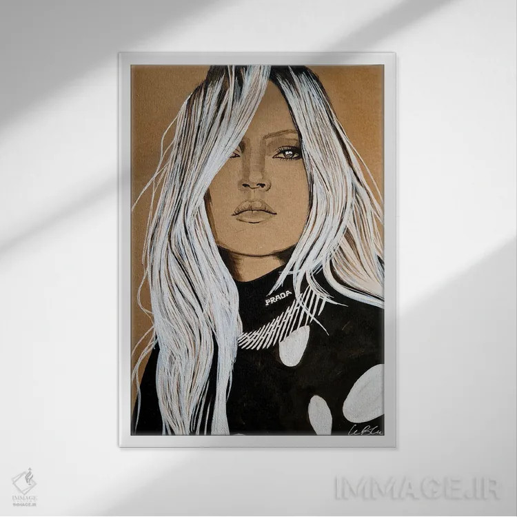 تابلو دکوراتیو فقط اجازه بده تو را تحسین کنم اثر گیل لبلو - نمای قابدار سفید