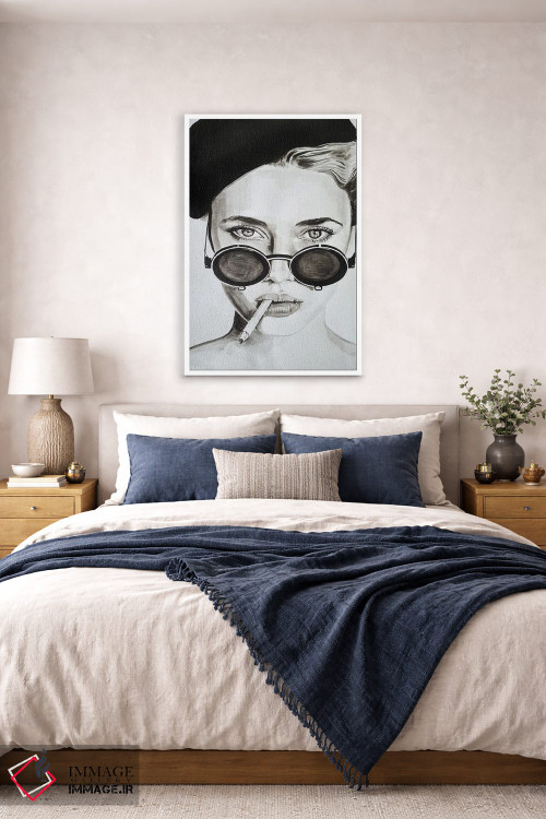 تابلو دکوراتیو عینک آفتابی صورتی من سیاه شد اثر گیل لبلو - D6W