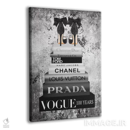 تابلو دکوراتیو پشته کتاب فلزی نقره ای اثر آماندا گرینوود - نمای پرسپکتیو محصول