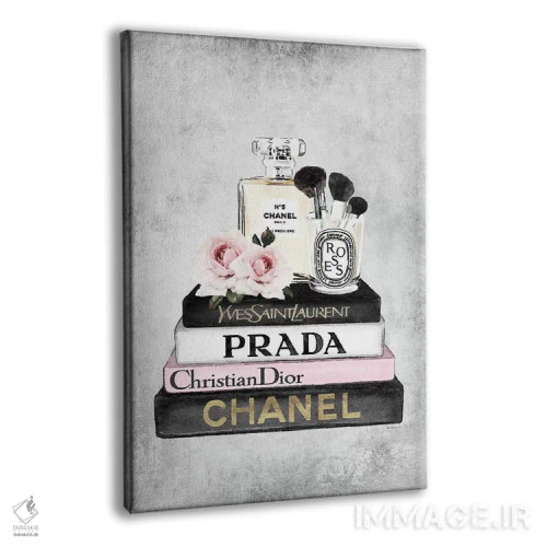 تابلو دکوراتیو Pink, Makeup Set, Grey Grunge,کتاب های مد صورتی، ست آرای… اثر آماندا گرینوود - نمای پرسپکتیو محصول