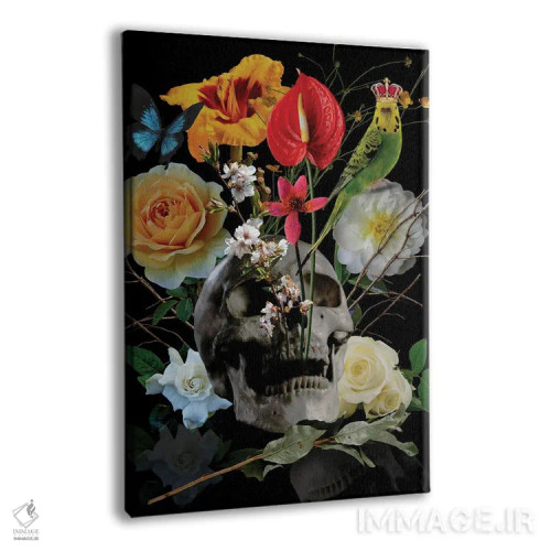 تابلو دکوراتیو گل جمجمه ای اثر ادسون راموس - نمای پرسپکتیو محصول