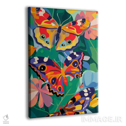 تابلو مدرن پروانه های شاداب اثر ادسون راموس - نمای پرسپکتیو محصول
