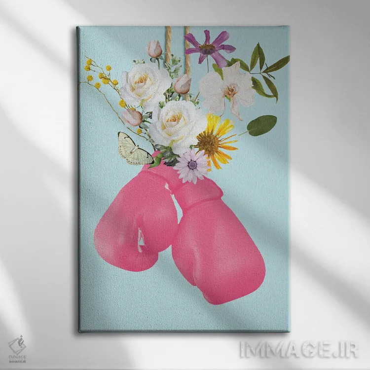 تابلو دکوراتیو قدرت گل اثر ادسون راموس - نمای روبهرو روی دیوار