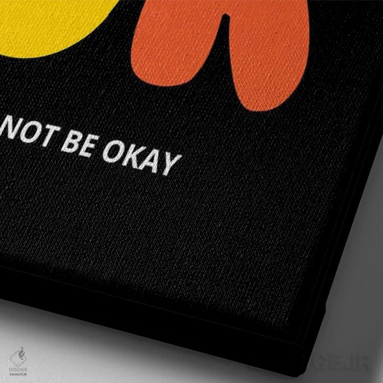 تابلو دکوراتیو عیبی ندارد اگر خوب نباشی اثر ادسون راموس - نمای نزدیک بافت بوم