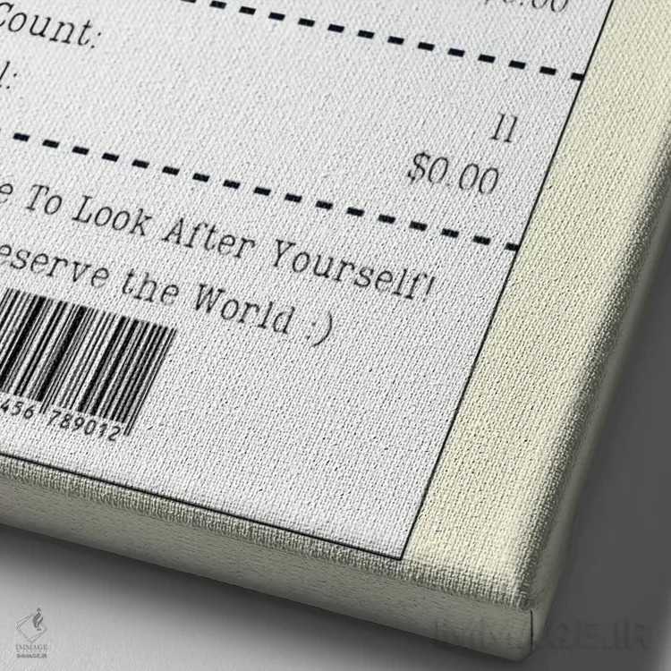 تابلو دکوراتیو فهرست خودمراقبتی اثر ادسون راموس - نمای نزدیک بافت بوم