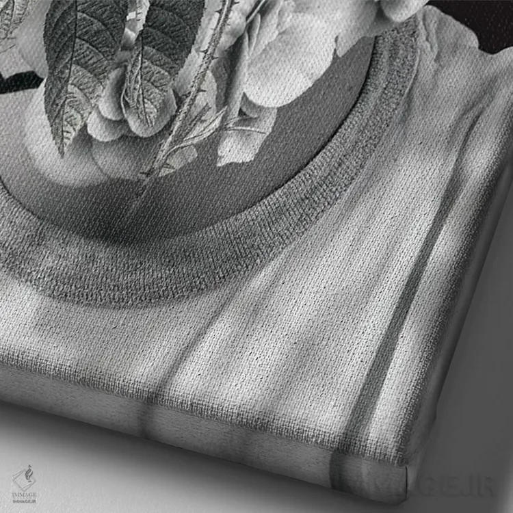 تابلو دکوراتیو شکوفه اثر ادسون راموس - نمای نزدیک بافت بوم