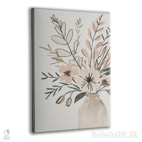 تابلو مدرن آرایش گل در گلدان اثر ادسون راموس - نمای پرسپکتیو محصول
