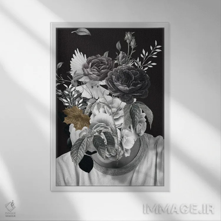 تابلو دکوراتیو شکوفه اثر ادسون راموس - نمای قابدار سفید