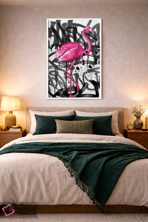تابلو دکوراتیو هنر خیابانی فلامینگو اثر ادسون راموس - D3W