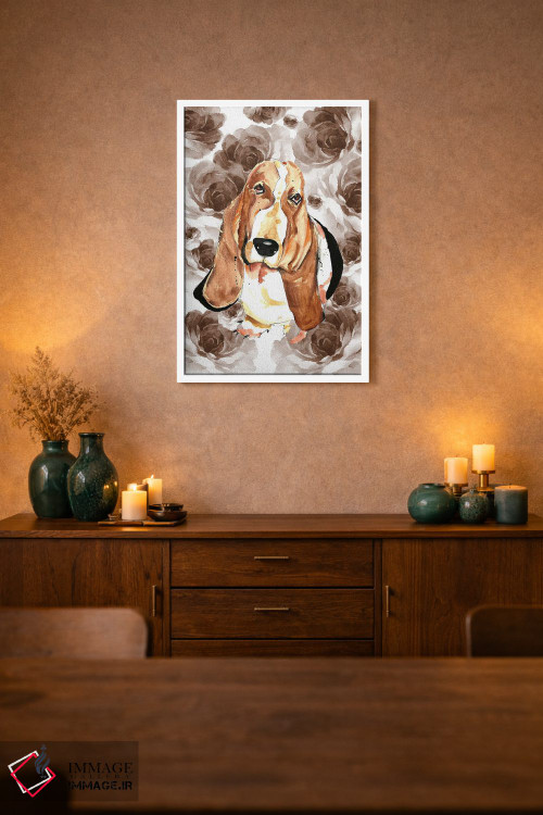 تابلو دکوراتیو گل های آبرنگی سگی اثر ادسون راموس - D1W
