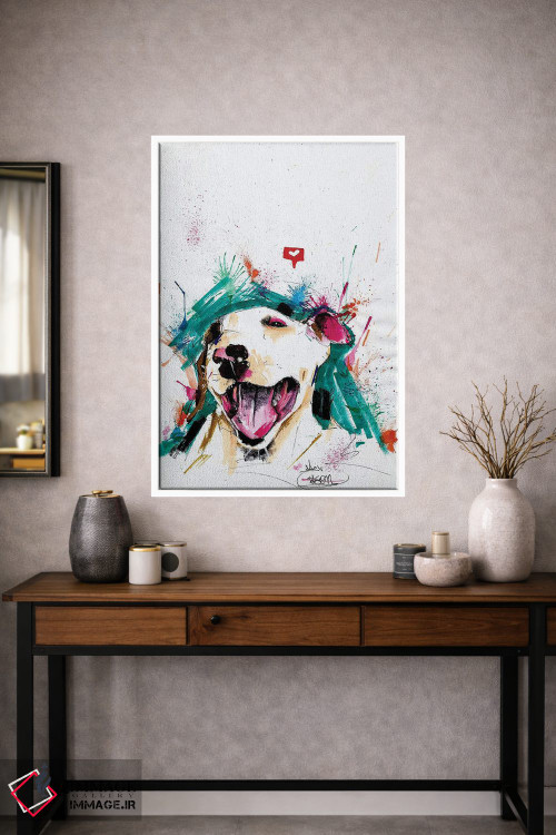 تابلو دکوراتیو بول تریر آبرنگی اثر ادسون راموس - D1W