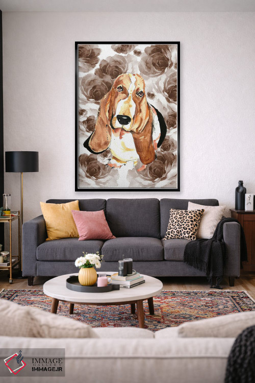 تابلو دکوراتیو گل های آبرنگی سگی اثر ادسون راموس - D2B