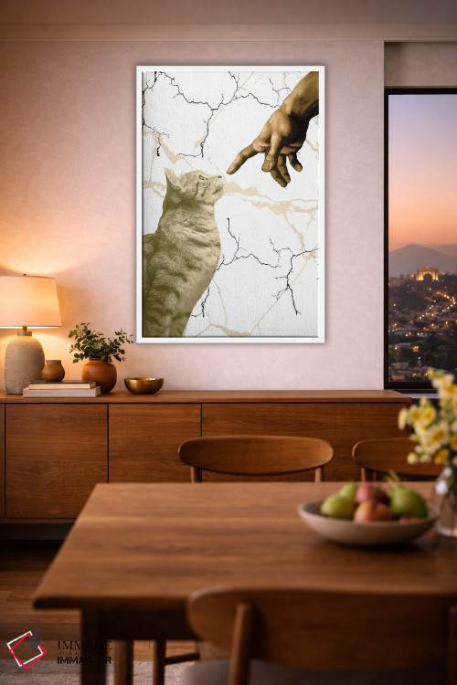 تابلو دکوراتیو آفرینش آدام اثر ادسون راموس - D2W