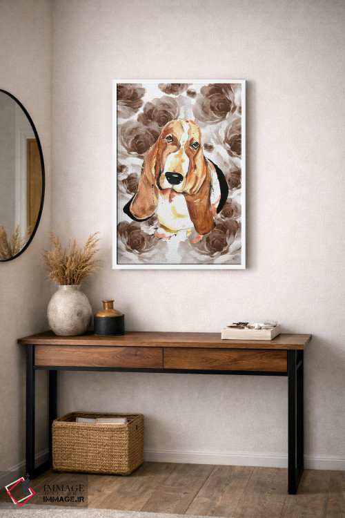 تابلو دکوراتیو گل های آبرنگی سگی اثر ادسون راموس - D3W