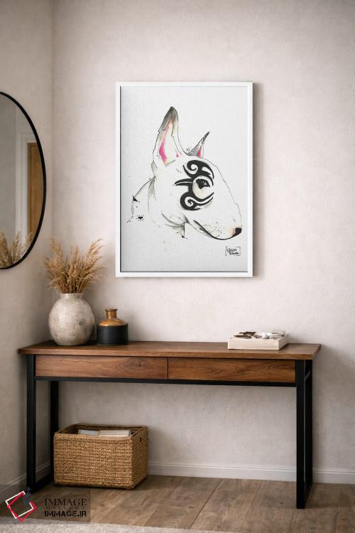 تابلو دکوراتیو بول تریر قبیله ای اثر ادسون راموس - D3W