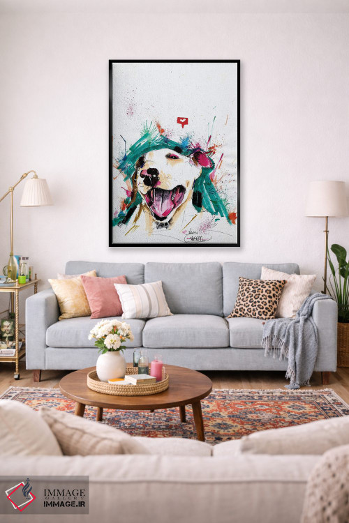 تابلو دکوراتیو بول تریر آبرنگی اثر ادسون راموس - D2B