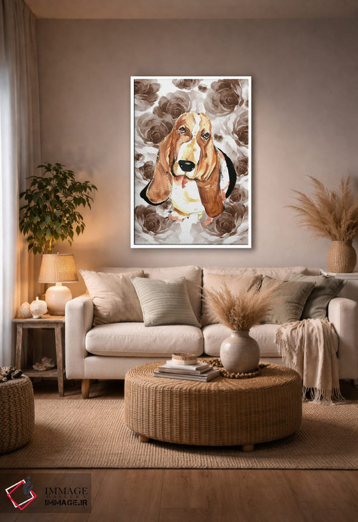 تابلو دکوراتیو گل های آبرنگی سگی اثر ادسون راموس - D4W