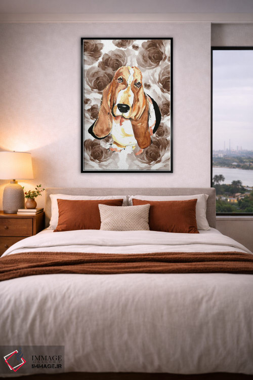 تابلو دکوراتیو گل های آبرنگی سگی اثر ادسون راموس - D5B