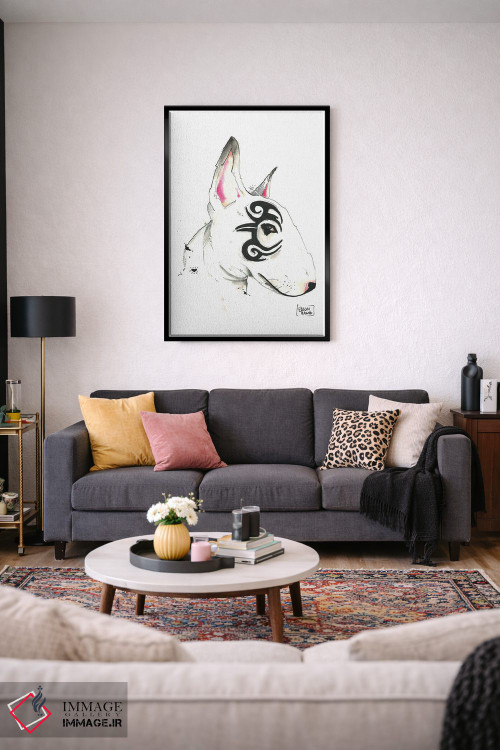 تابلو دکوراتیو بول تریر قبیله ای اثر ادسون راموس - D4B