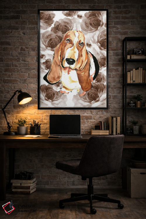 تابلو دکوراتیو گل های آبرنگی سگی اثر ادسون راموس - D6B