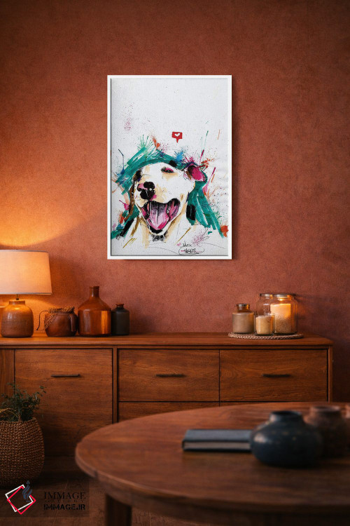 تابلو دکوراتیو بول تریر آبرنگی اثر ادسون راموس - D4W