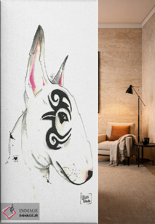 تابلو دکوراتیو بول تریر قبیله ای اثر ادسون راموس - D6B