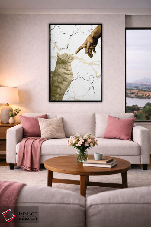 تابلو دکوراتیو آفرینش آدام اثر ادسون راموس - D5B