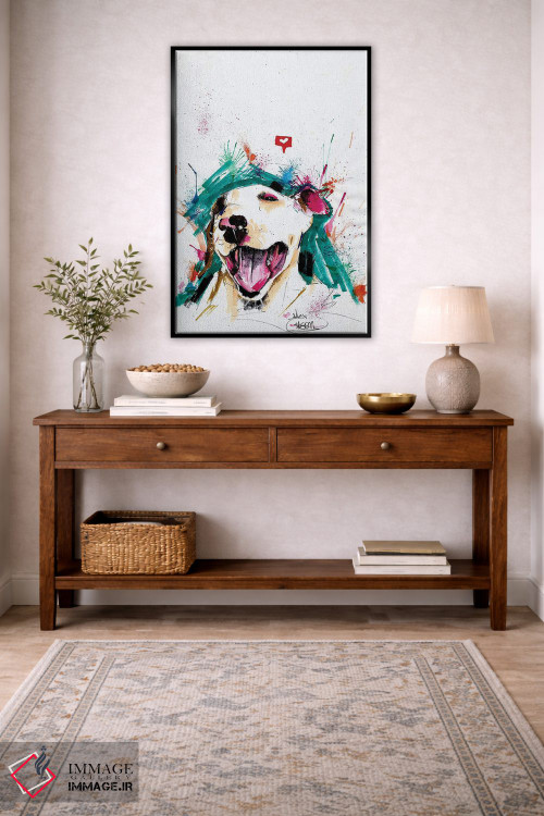 تابلو دکوراتیو بول تریر آبرنگی اثر ادسون راموس - D6B