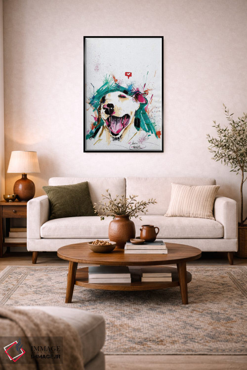 تابلو دکوراتیو بول تریر آبرنگی اثر ادسون راموس - D5B