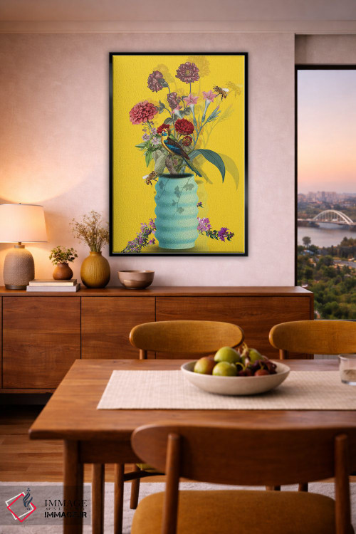 تابلو دکوراتیو گل اثر ادسون راموس - D6B