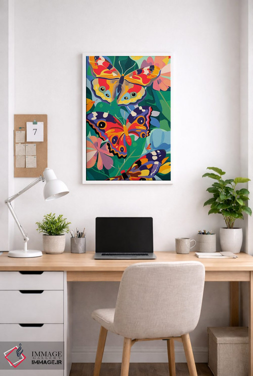 تابلو مدرن پروانه های شاداب اثر ادسون راموس - D4W