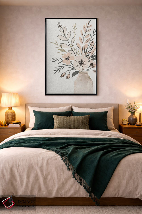 تابلو مدرن آرایش گل در گلدان اثر ادسون راموس - D4B