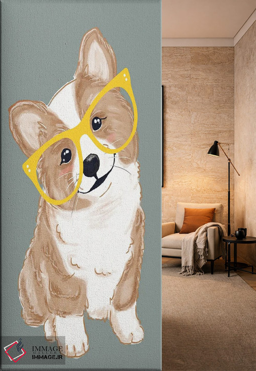 تابلو دکوراتیو کورگی بامزه اثر ادسون راموس - D6B