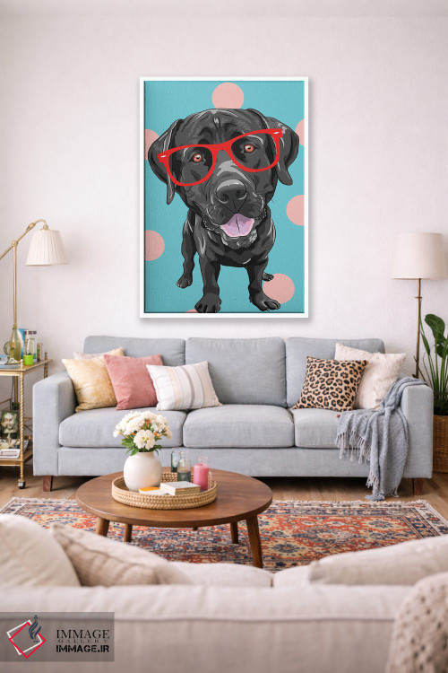 تابلو دکوراتیو لابرادور مشکی اثر ادسون راموس - D1W