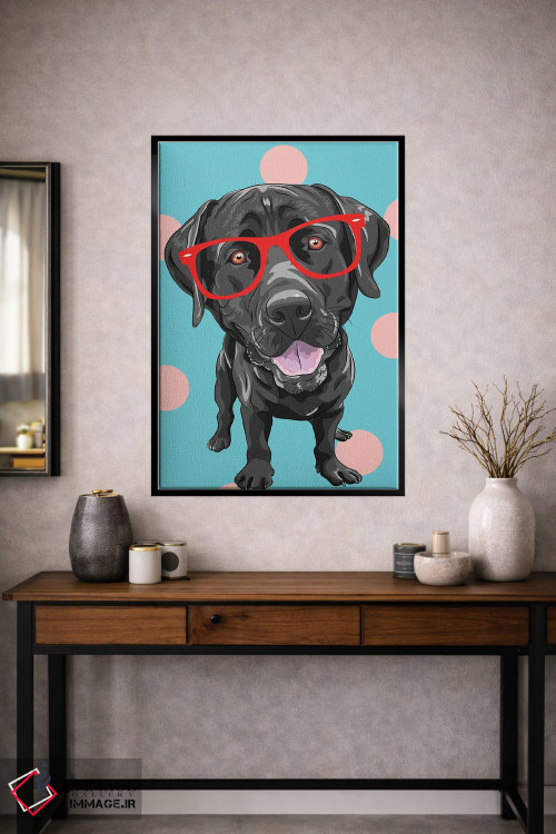 تابلو دکوراتیو لابرادور مشکی اثر ادسون راموس - D2B