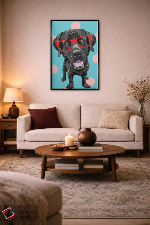 تابلو دکوراتیو لابرادور مشکی اثر ادسون راموس - D5B