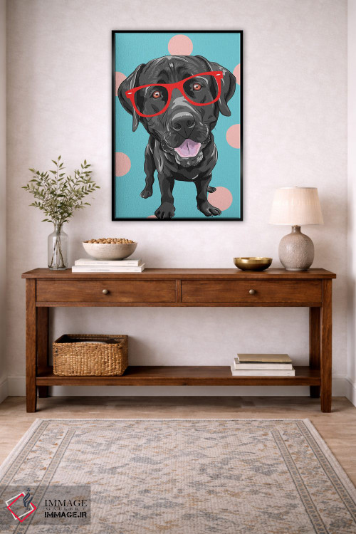 تابلو دکوراتیو لابرادور مشکی اثر ادسون راموس - D4B