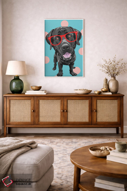 تابلو دکوراتیو لابرادور مشکی اثر ادسون راموس - D3W