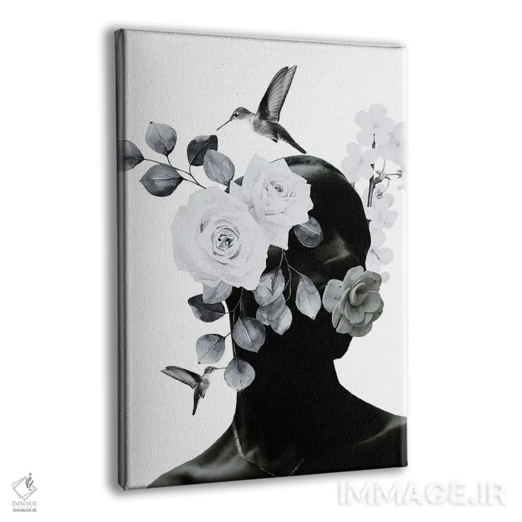 تابلو دکوراتیو کلاژ زیبایی سیاه اثر ادسون راموس - نمای پرسپکتیو محصول