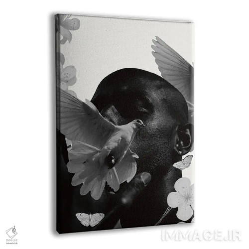 تابلو دکوراتیو کلاژ سوررئالیستی از انسان اثر ادسون راموس - نمای پرسپکتیو محصول