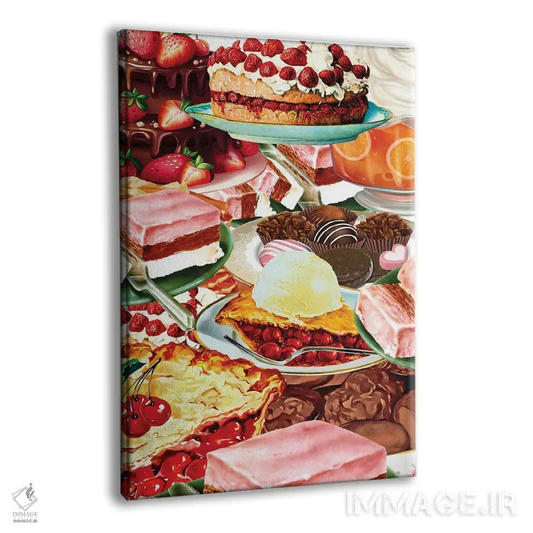 تابلو دکوراتیو پای ها و شیرینی ها اثر ادسون راموس - نمای پرسپکتیو محصول