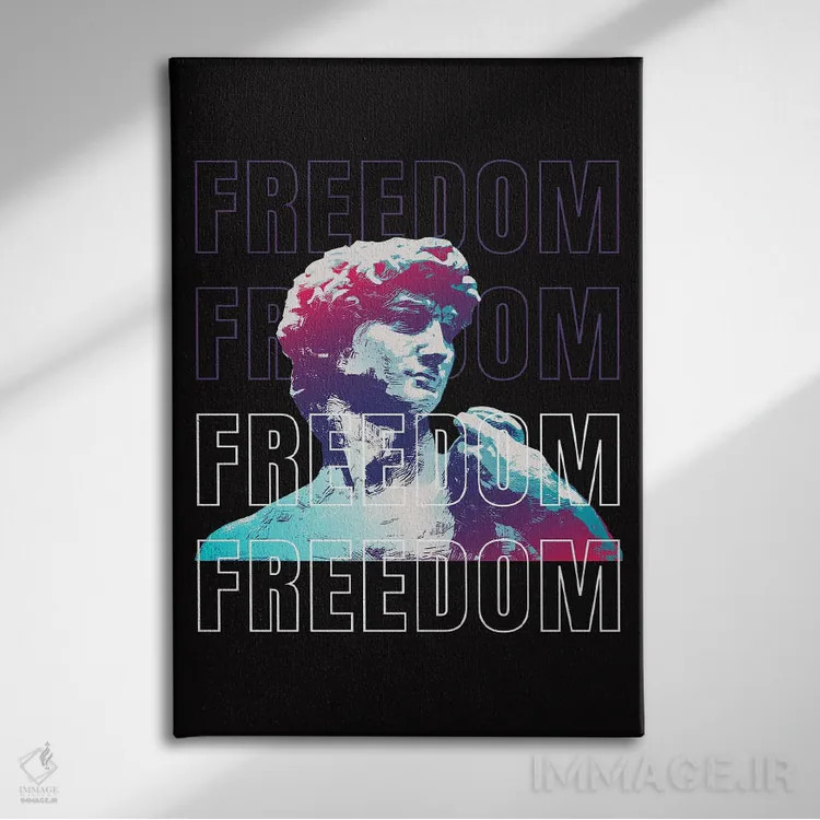 تابلو دکوراتیو تندیس آزادی پاپ اثر ادسون راموس - نمای روبهرو روی دیوار
