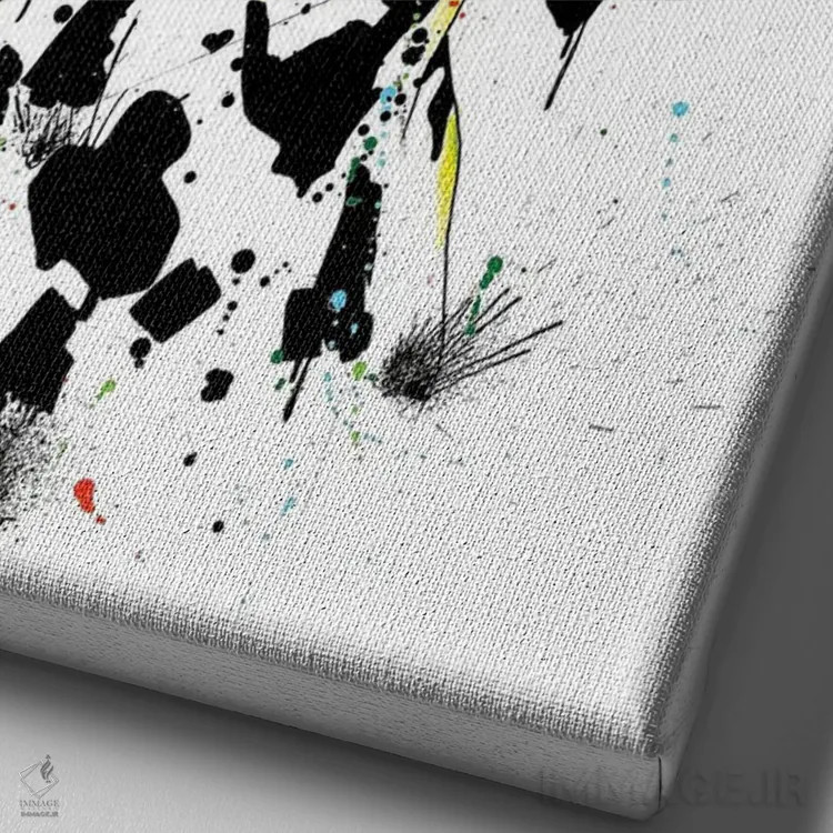 تابلو دکوراتیو سگ دالماتین اثر ادسون راموس - نمای نزدیک بافت بوم