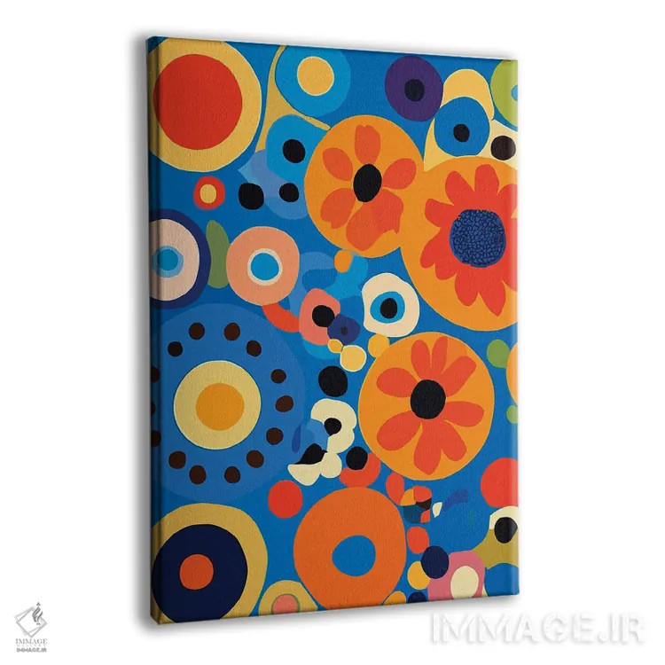 تابلو انتزاعی گل های انتزاعی اثر ادسون راموس - نمای پرسپکتیو محصول