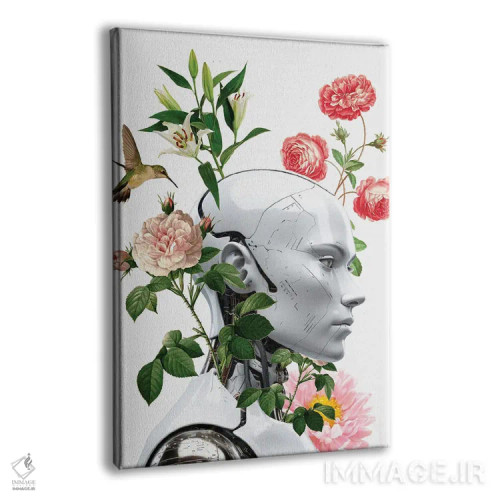 تابلو مدرن گل های رباتی اثر ادسون راموس - نمای پرسپکتیو محصول