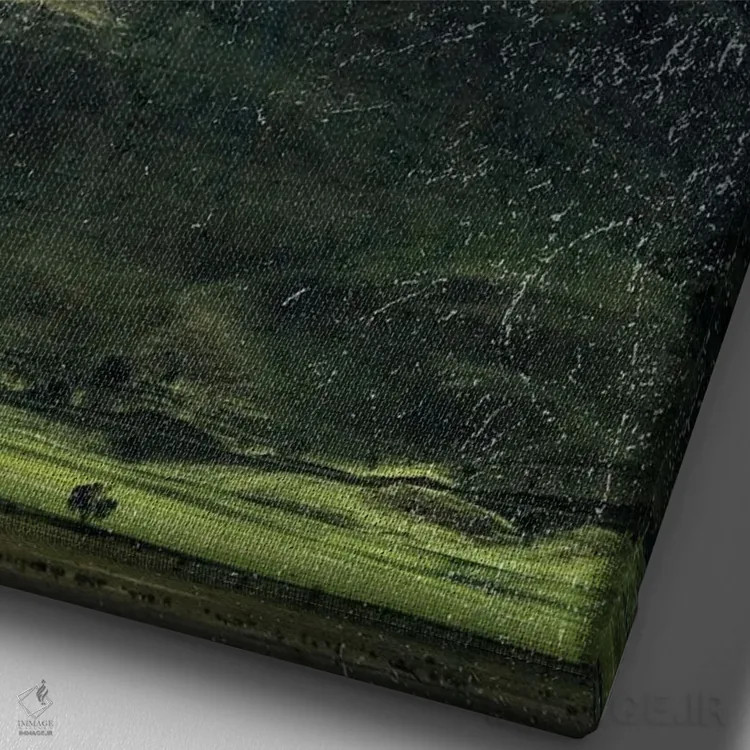 تابلو دکوراتیو خارج از دفتر اثر ادسون راموس - نمای نزدیک بافت بوم