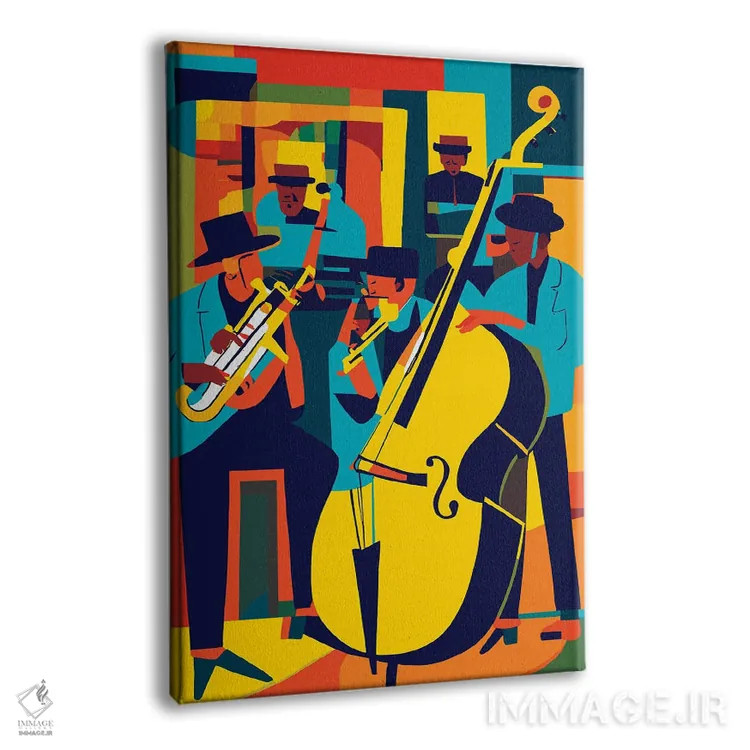 تابلو انتزاعی جاز اثر ادسون راموس - نمای پرسپکتیو محصول