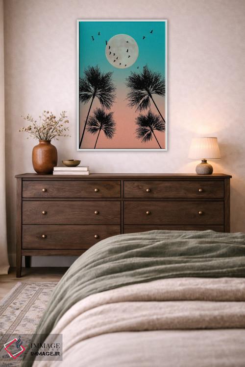 تابلو دکوراتیو غروب صورتی اثر ادسون راموس - D2W