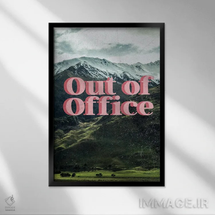 تابلو دکوراتیو خارج از دفتر اثر ادسون راموس - نمای قابدار مشکی